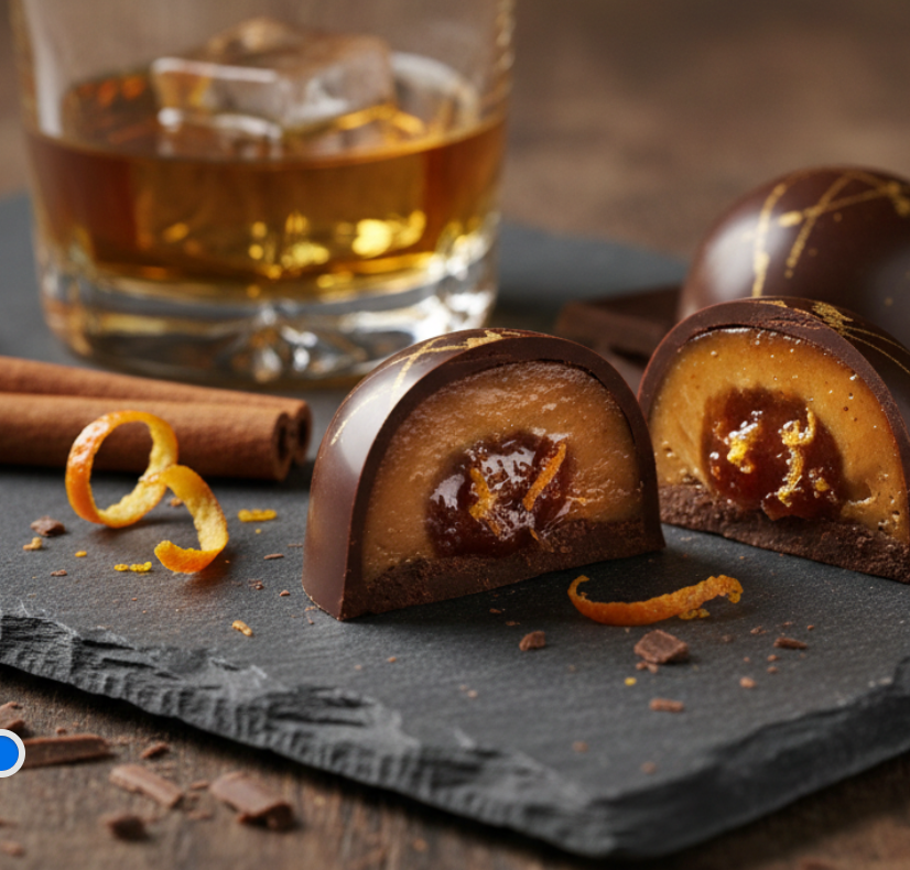 Orange Bourbon infused Bonbon