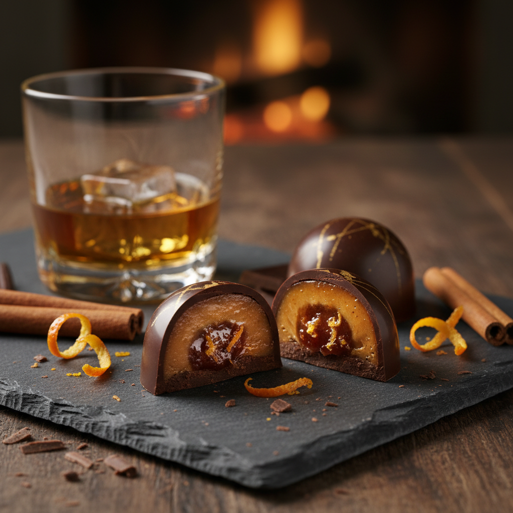 Orange Bourbon infused Bonbon